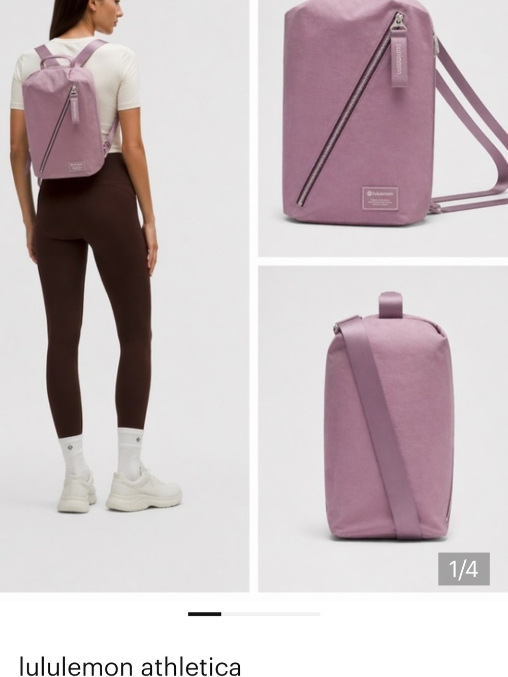 lululemon athletica Small Convertible Backpack in Dusty Rose